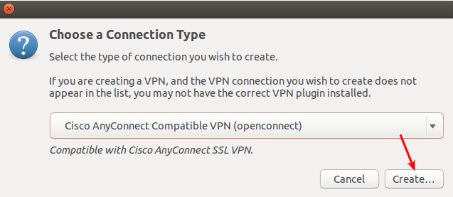 Ubuntu下Cisco AnyConnect协议VPN配置说明
